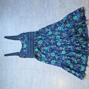 Free People Blue Floral Midi Dress